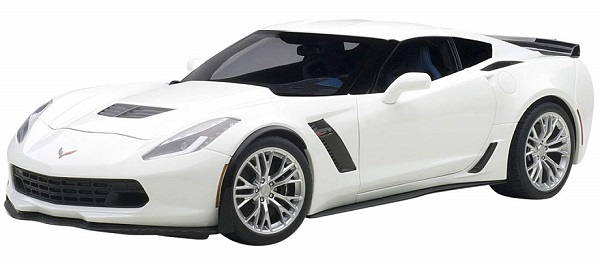 โมเดลรถ โมเดลรถยนต์ โมเดลรถเหล็ก Autoart Chevrolet C7 Z06 ขาว 1