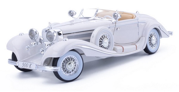 โมเดลรถ โมเดลรถเหล็ก โมเดลรถยนต์ Benz 500K white 1