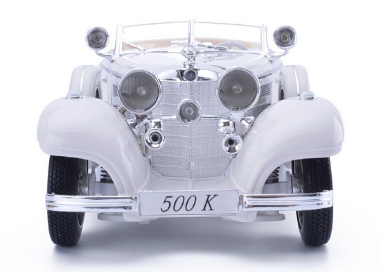 โมเดลรถ โมเดลรถเหล็ก โมเดลรถยนต์ Benz 500K white 4